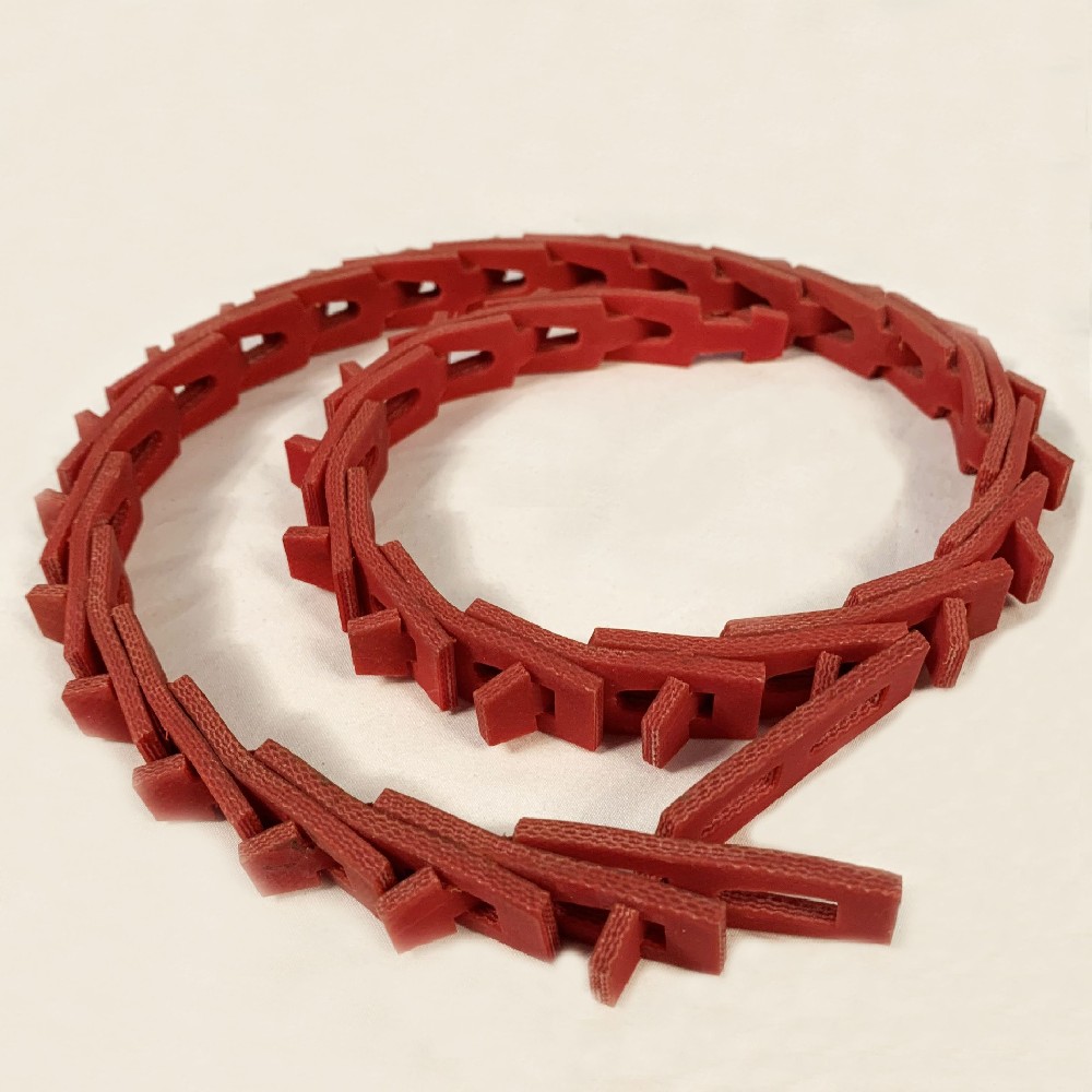 PU聚氨酯開口玻璃機械鋼化爐傳動帶可拆卸ABZC型釘扣式三角（jiǎo）活絡帶